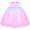 Sunny Fashion Girls Dress Christmas Santa Hat Long Sleeve Party Dress Size 6-12(Pink Butterfly)