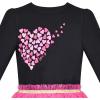 Sunny Fashion Girls Dress Christmas Santa Hat Long Sleeve Party Dress Size 6-12(Pink Heart)