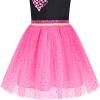 Sunny Fashion Girls Dress Christmas Santa Hat Long Sleeve Party Dress Size 6-12(Pink Heart)