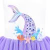 Sunny Fashion Girls Dress Christmas Santa Hat Long Sleeve Party Dress Size 6-12(Purple Mermaid)