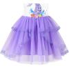 Sunny Fashion Girls Dress Christmas Santa Hat Long Sleeve Party Dress Size 6-12(Purple Mermaid)