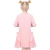 Sunny Fashion Girls Dress Christmas Tree Xmas Stockings Holiday Size 4-10(Salmon Pink)