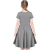 Sunny Fashion Girls Dress Colorful Striped Knitted Cotton Stretch School(Gray Gold Heart)