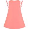 Sunny Fashion Girls Dress Cotton Casual Star Embroidered Violet Red Size 3-7(Light Orange)