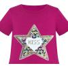 Sunny Fashion Girls Dress Cotton Casual Star Embroidered Violet Red Size 3-7(Purple)