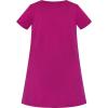 Sunny Fashion Girls Dress Cotton Casual Star Embroidered Violet Red Size 3-7(Purple)