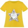 Sunny Fashion Girls Dress Cotton Casual Star Embroidered Violet Red Size 3-7(Yellow)