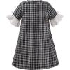 Sunny Fashion Girls Dress Denim Short Sleeve School Uniform Size 5-12(Black)