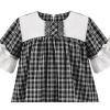 Sunny Fashion Girls Dress Denim Short Sleeve School Uniform Size 5-12(Black)