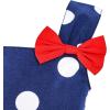 Sunny Fashion Girls Dress Ladybug Polka Dot Bow Tie(Blue Dot)
