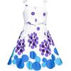 Sunny Fashion Girls Dress Ladybug Polka Dot Bow Tie(Blue Polka Dot)