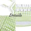 Sunny Fashion Girls Dress Ladybug Polka Dot Bow Tie(Green Plaid)