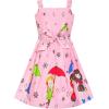 Sunny Fashion Girls Dress Ladybug Polka Dot Bow Tie(Pink and Blue)