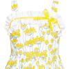 Sunny Fashion Girls Dress Ladybug Polka Dot Bow Tie(Yellow White)