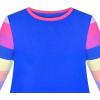 Sunny Fashion Girls Dress Long Sleeve Butterfly Color Contrast Casual Wearing(Blue Heart)
