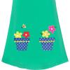 Sunny Fashion Girls Dress Long Sleeve Butterfly Color Contrast Casual Wearing(Green)