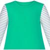 Sunny Fashion Girls Dress Long Sleeve Butterfly Color Contrast Casual Wearing(Green)