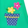 Sunny Fashion Girls Dress Long Sleeve Butterfly Color Contrast Casual Wearing(Green)