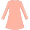 Sunny Fashion Girls Dress Long Sleeve Butterfly Color Contrast Casual Wearing(Light Pink Butterfly)