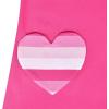 Sunny Fashion Girls Dress Long Sleeve Butterfly Color Contrast Casual Wearing(Pink Heart)