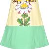 Sunny Fashion Girls Dress Long Sleeve Butterfly Color Contrast Casual Wearing(Yellow Bee)