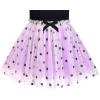 Sunny Fashion Girls Dress Long Sleeve Christmas Owl Sparkling Sequin Tulle(Black Purple)
