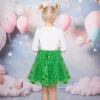 Sunny Fashion Girls Dress Long Sleeve Christmas Owl Sparkling Sequin Tulle(Green)