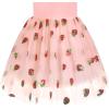 Sunny Fashion Girls Dress Long Sleeve Christmas Owl Sparkling Sequin Tulle(Pink Strawberry)