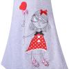 Sunny Fashion Girls Dress Long Sleeve Christmas Reindeer Snow Holiday Party(Gray Girl)