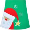 Sunny Fashion Girls Dress Long Sleeve Christmas Reindeer Snow Holiday Party(Green Santa)