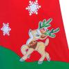 Sunny Fashion Girls Dress Long Sleeve Christmas Reindeer Snow Holiday Party(Red Green)