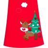 Sunny Fashion Girls Dress Long Sleeve Christmas Reindeer Snow Holiday Party(Red Reindeer)