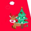 Sunny Fashion Girls Dress Long Sleeve Christmas Reindeer Snow Holiday Party(Red Reindeer)