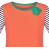 Sunny Fashion Girls Dress Long Sleeve Daisy Flower Striped Casual Cotton(Orange Pumpkin)