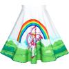Sunny Fashion Girls Dress Mermaid Cartoon Princess Ruffle Collar Party Dress