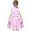 Sunny Fashion Girls Dress Purple Flower Summer Casual Dress Lace Size 6-14(Pink White Flower)
