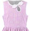 Sunny Fashion Girls Dress Purple Flower Summer Casual Dress Lace Size 6-14(Pink White Flower)