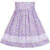 Sunny Fashion Girls Dress Purple Flower Summer Casual Dress Lace Size 6-14(Purple Flower)
