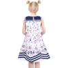 Sunny Fashion Girls Dress Purple Flower Summer Casual Dress Lace Size 6-14(White Umbrella)