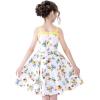 Sunny Fashion Girls Dress Purple Flower Summer Casual Dress Lace Size 6-14(Yellow)