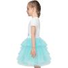Sunny Fashion Girls Dress Purple Short Sleeve Rainbow Tulle Skirt Birthday Party(Blue Mermaid)