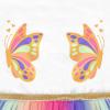 Sunny Fashion Girls Dress Purple Short Sleeve Rainbow Tulle Skirt Birthday Party(Rainbow Butterfly)