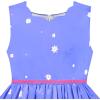 Sunny Fashion Girls Dress Purple Sunflower Green Leaves Butterfly Size 4-12(Blue Bunny)