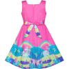 Sunny Fashion Girls Dress Purple Sunflower Green Leaves Butterfly Size 4-12(Pink Unicorn)