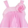 Sunny Fashion Girls Dress Sleeveless Halter Flower Multi Layer Chiffon(Pink)