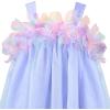Sunny Fashion Girls Dress Sleeveless Halter Flower Multi Layer Chiffon(Sky Blue Tulle)