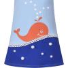 Sunny Fashion Girls Dress T-Shirt Cotton Bird Embroidered Short Sleeve Size 2-6(Blue Whale)