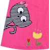 Sunny Fashion Girls Dress T-Shirt Cotton Bird Embroidered Short Sleeve Size 2-6(Pink Cat)