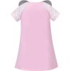 Sunny Fashion Girls Dress T-Shirt Cotton Bird Embroidered Short Sleeve Size 2-6(Pink Elephant)