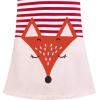 Sunny Fashion Girls Dress T-Shirt Cotton Bird Embroidered Short Sleeve Size 2-6(Red Fox)